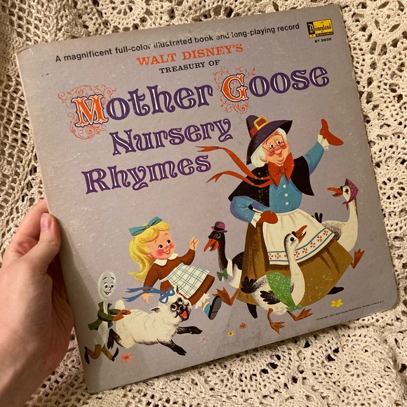 Other - Vintage Disney Mother Goose’s Rhymes with Book - Vinyl LP Wall Art Gallery Decor